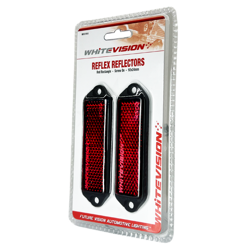 WR121 Series Red Reflector Black Base Blister